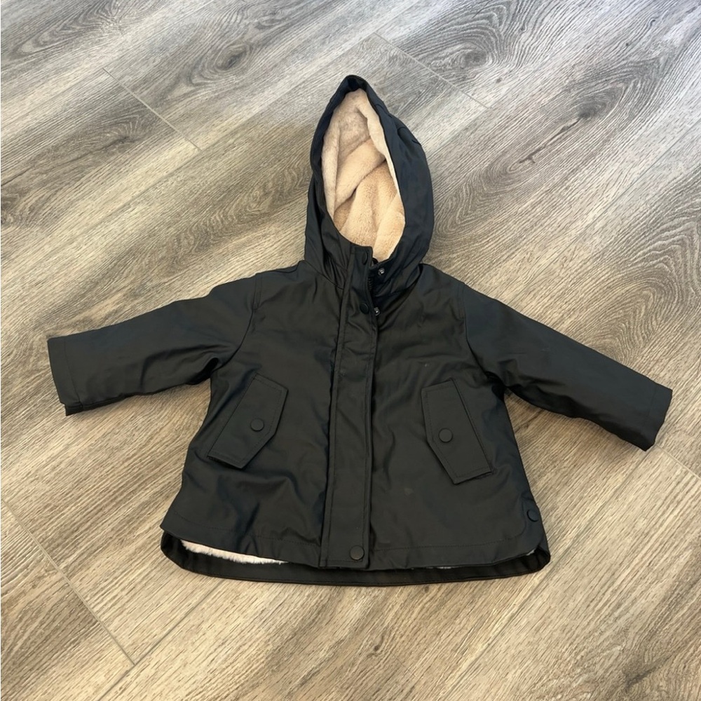 Zara black rain coat